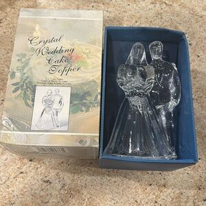 Crystal wedding cake topper